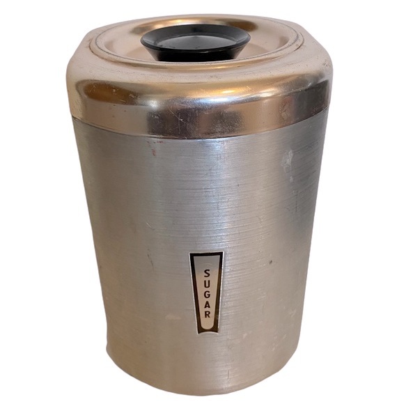 Retro 1950s Aluminum Sugar Canister - Picture 1 of 11
